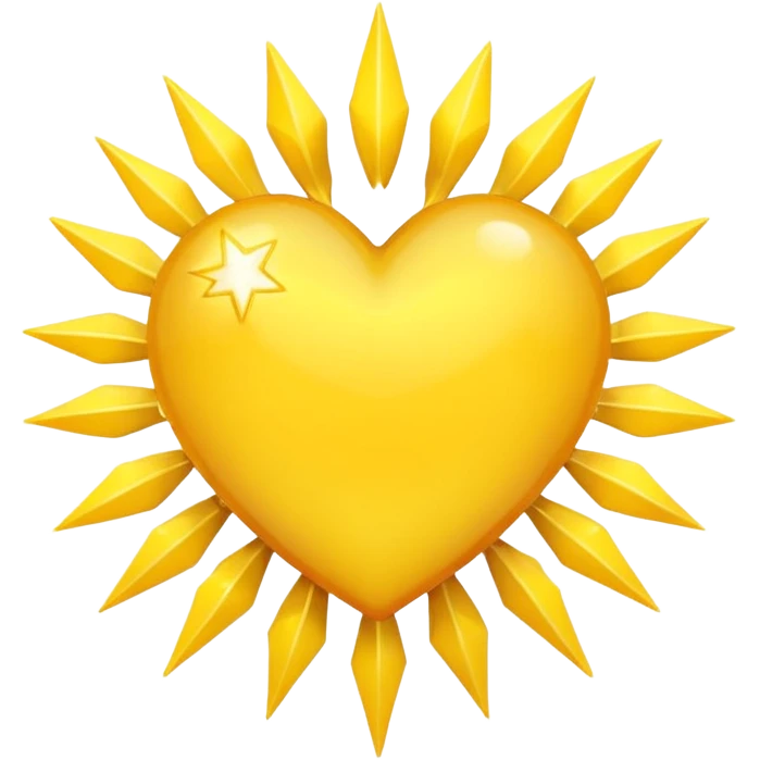 yellow heart with a starburst emoji