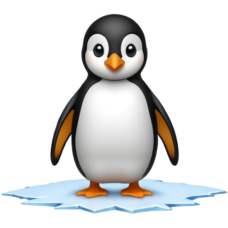 penguin in front of ice mountains emoji