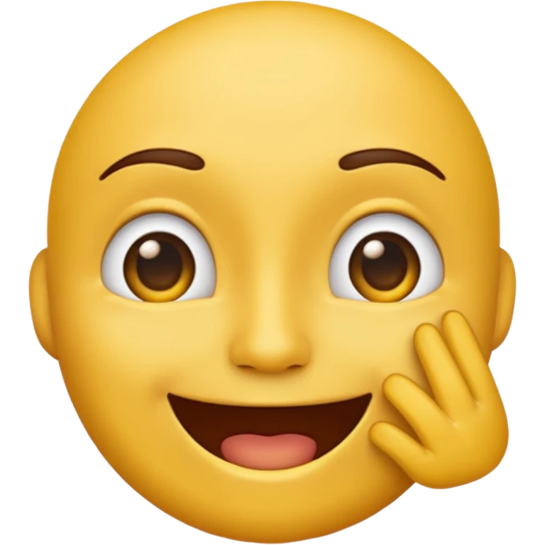 telling a secret yellow emoji emoji