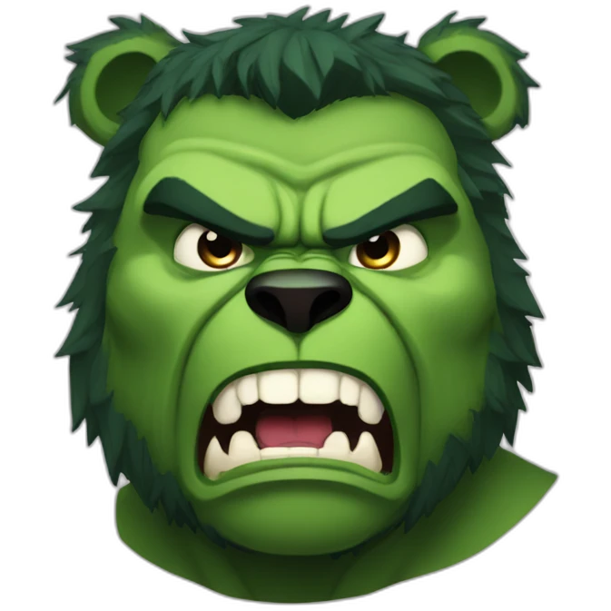 hulk werebear not angry emoji