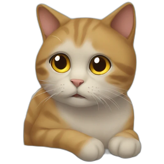 sad cat sitting on the window emoji