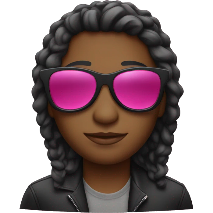 black at with pink sunglasses emoji