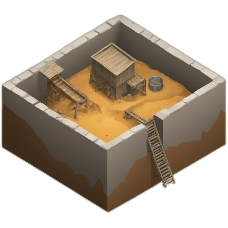 isometric mineshaft emoji