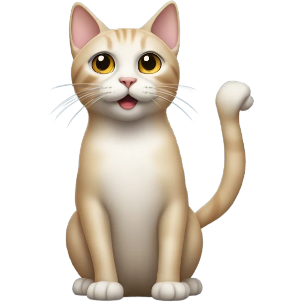 Cat showing middle finger emoji