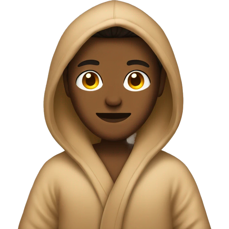 Cozy tan robe emoji