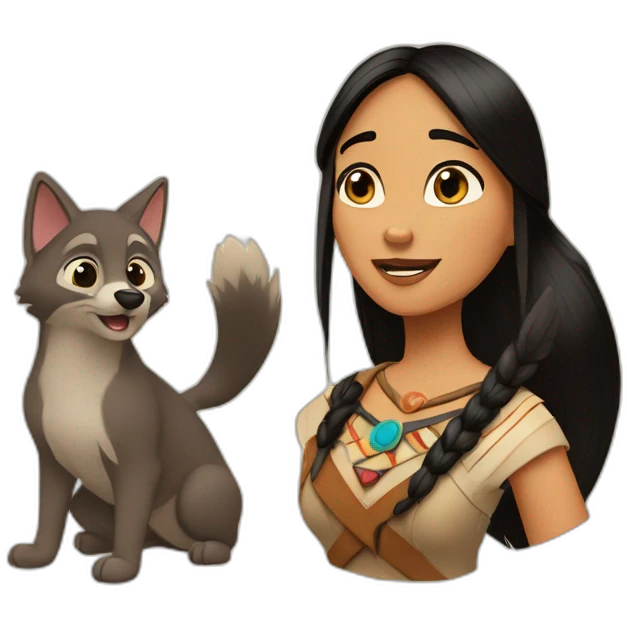 Pocahontas et Meeko emoji