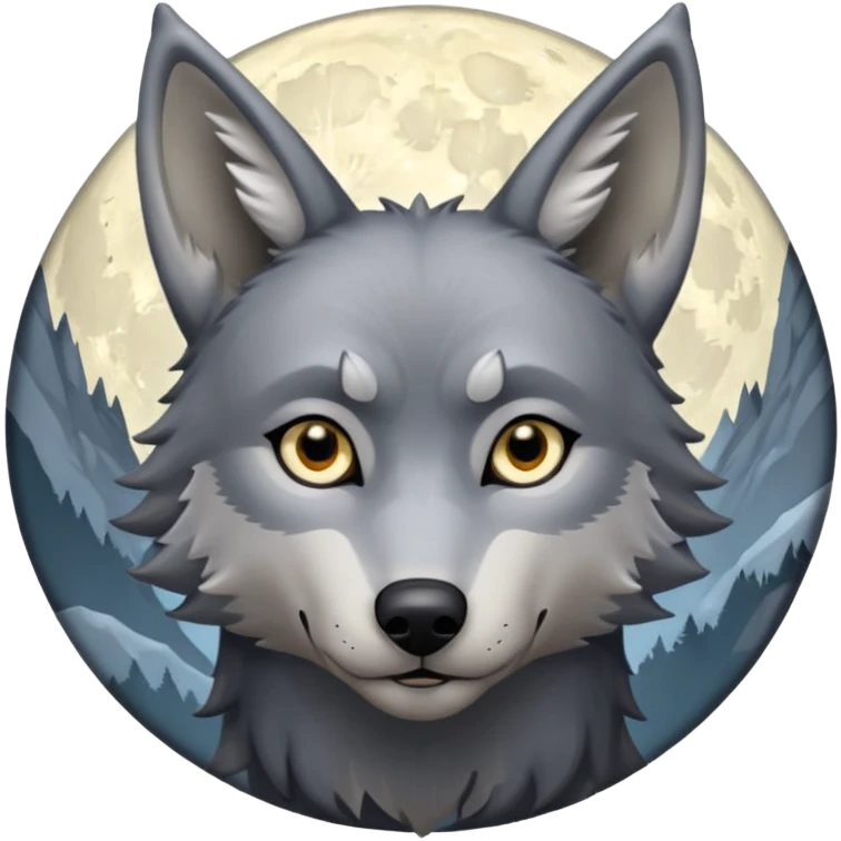 wolf, howling emoji