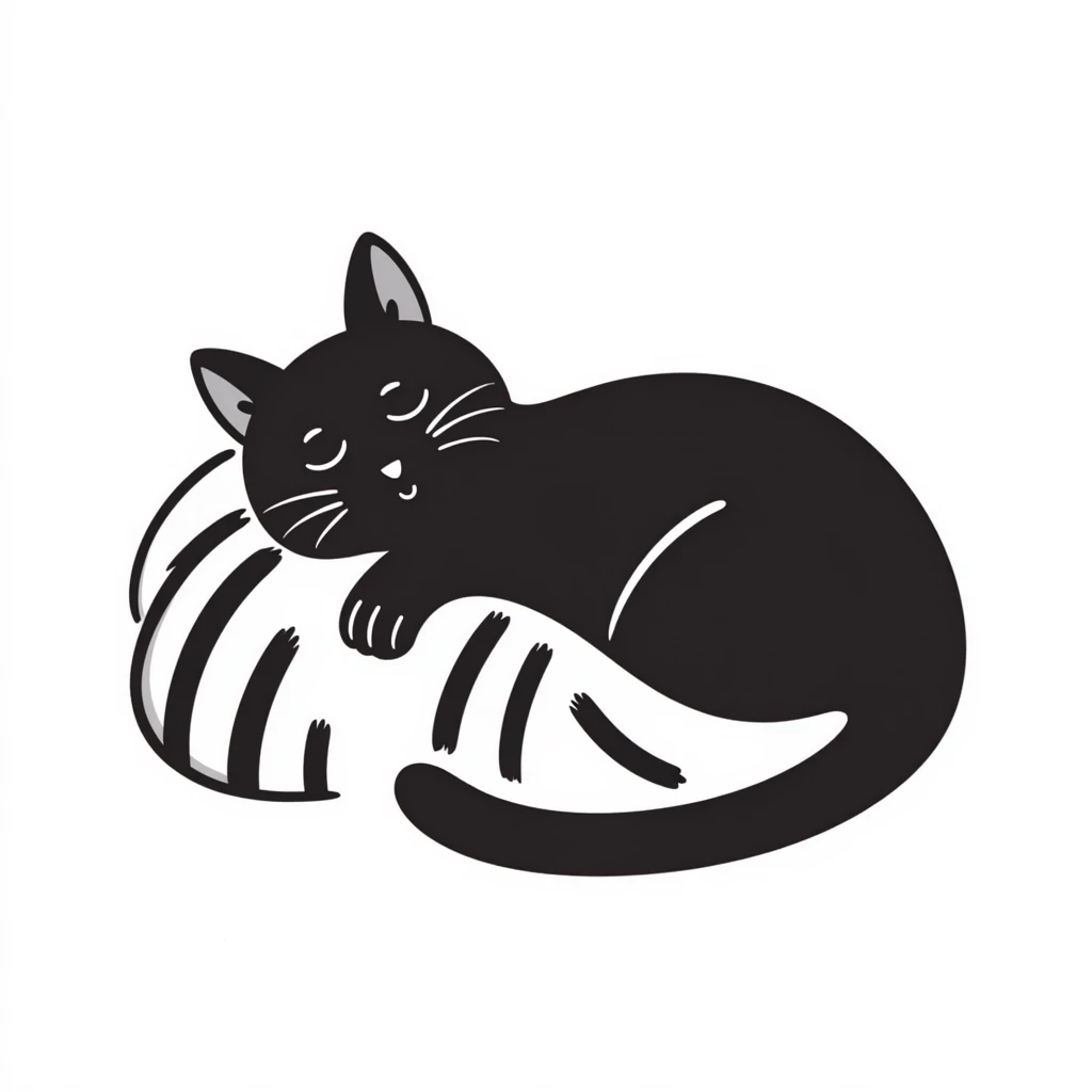 cat sleeping peacefully emoji