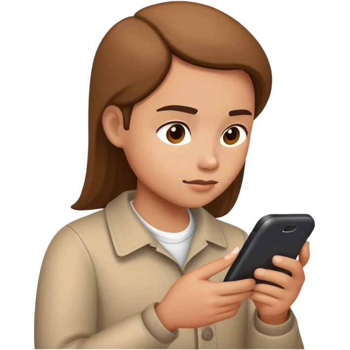 human texting on a phone emoji
