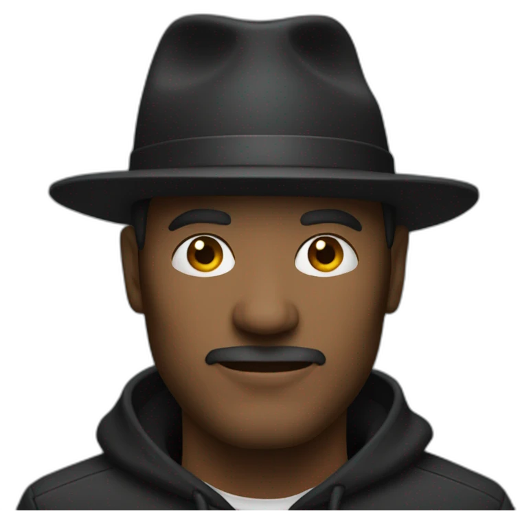 Middle-aged black-hat hacker emoji