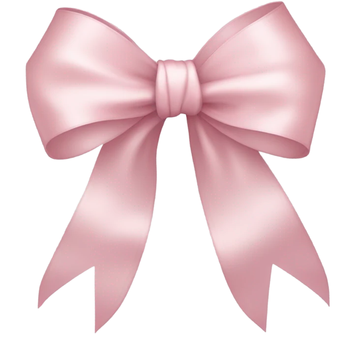 light pink ribbon bow emoji
