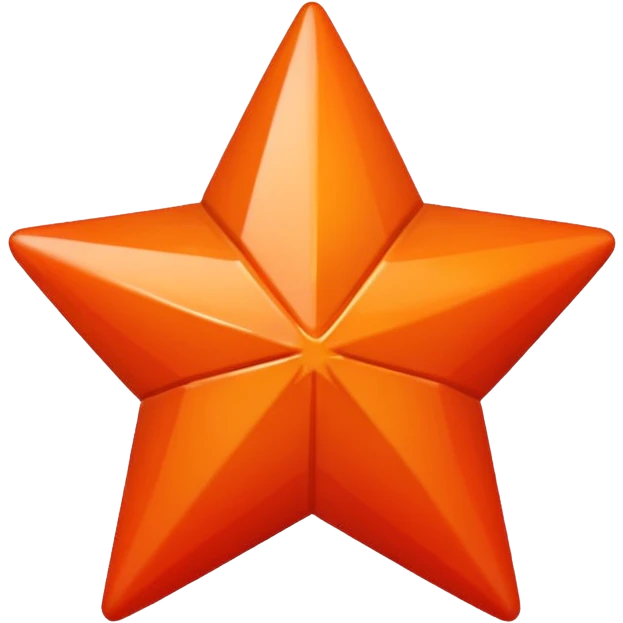 Oreange ball in red star emoji
