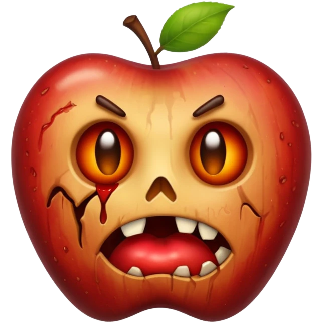 ugly, rotten apple emoji