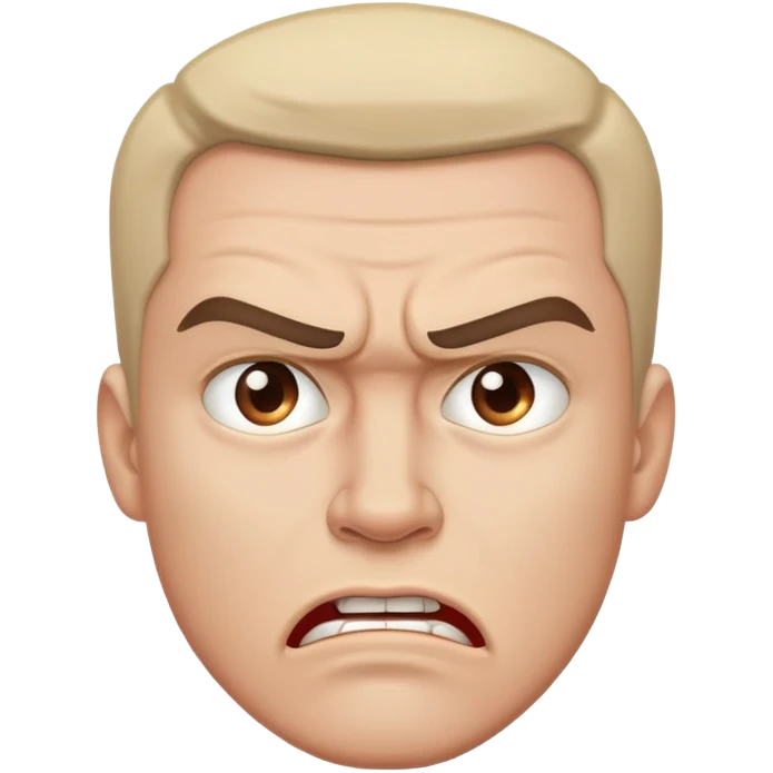 Angry super good looking guy emoji