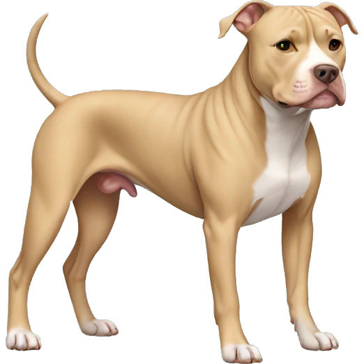 Beige pitbull full body emoji