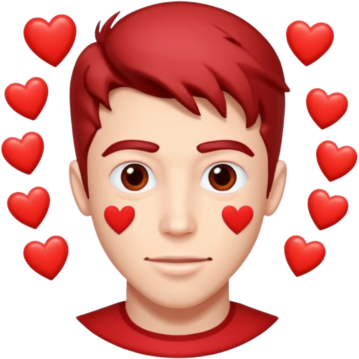 Barry Allen with love hearts emoji