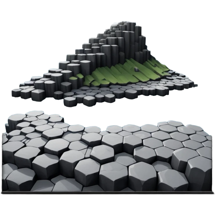 giant's causeway in northern ireland it has hexagonal rock pillars set against the ocean emoji