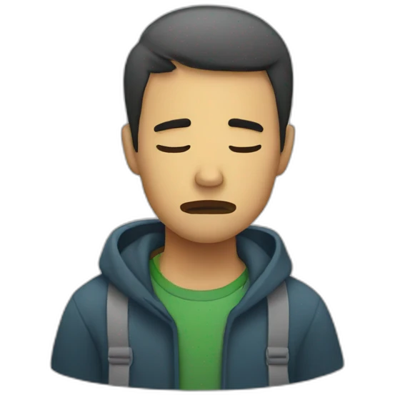 Depressed man emoji