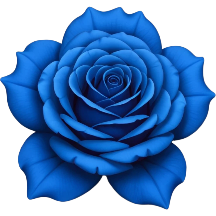 rose shape flower, no stem, now make it a vibrant and bold and darker shade of blue emoji