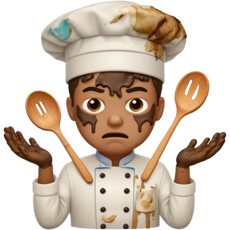 poo exploding from a chefs bottom emoji