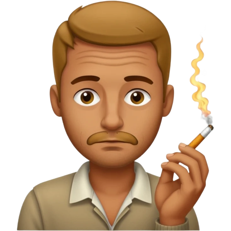 алкоголик с сигаретой emoji