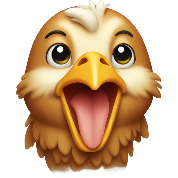 Happy chicken emoji
