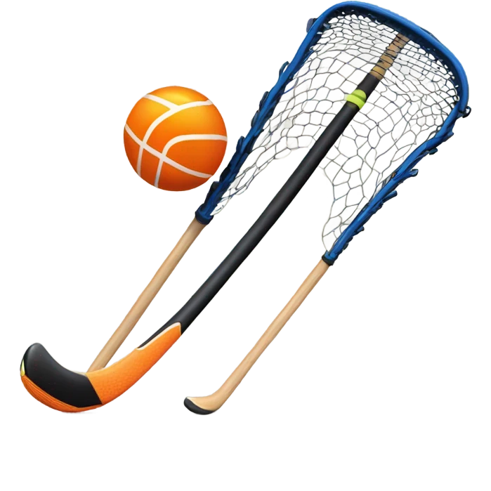 field hockey stick and ball emoji