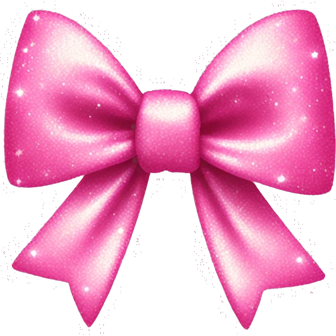sparkly pink bow  emoji