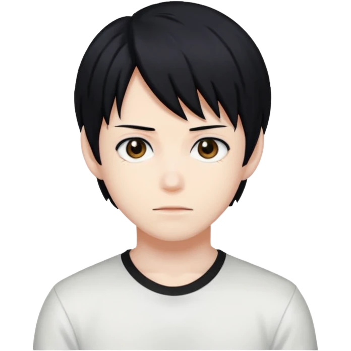 My hero academy character Todoroki with black hair emoji