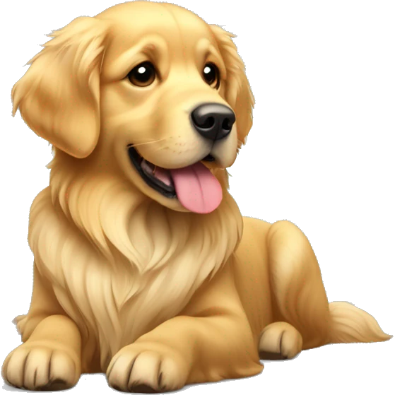 golden retriever con alas de mariposa emoji