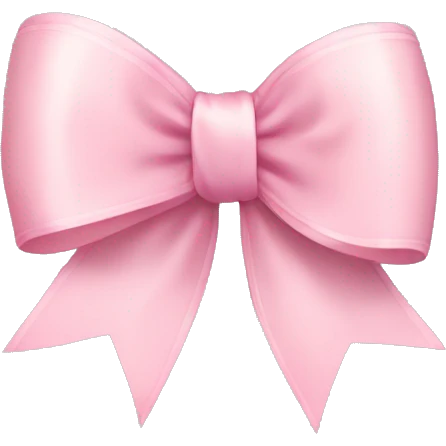 light pink ribbon bow emoji