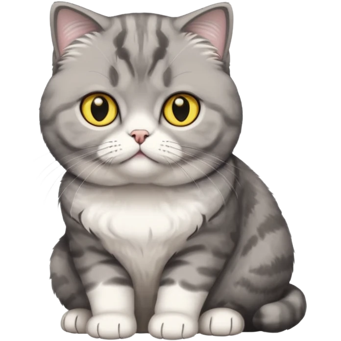 Scottish Fold Cute cat emoji