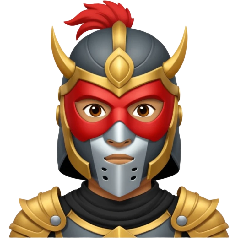 warrior with full mask emoji