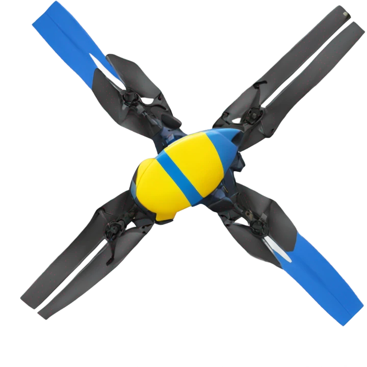 FPV dron with flag Ukraine  emoji