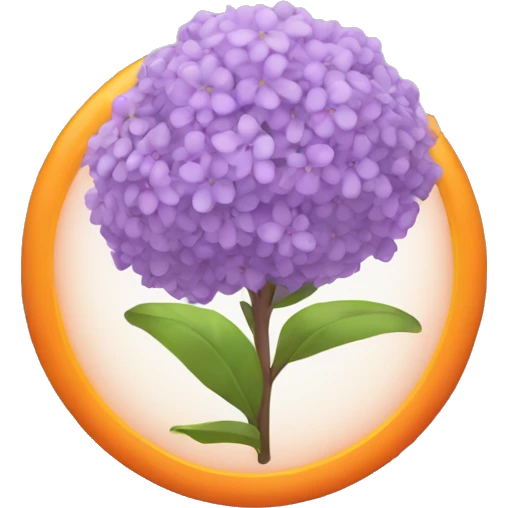 lilac and orange event badge emoji