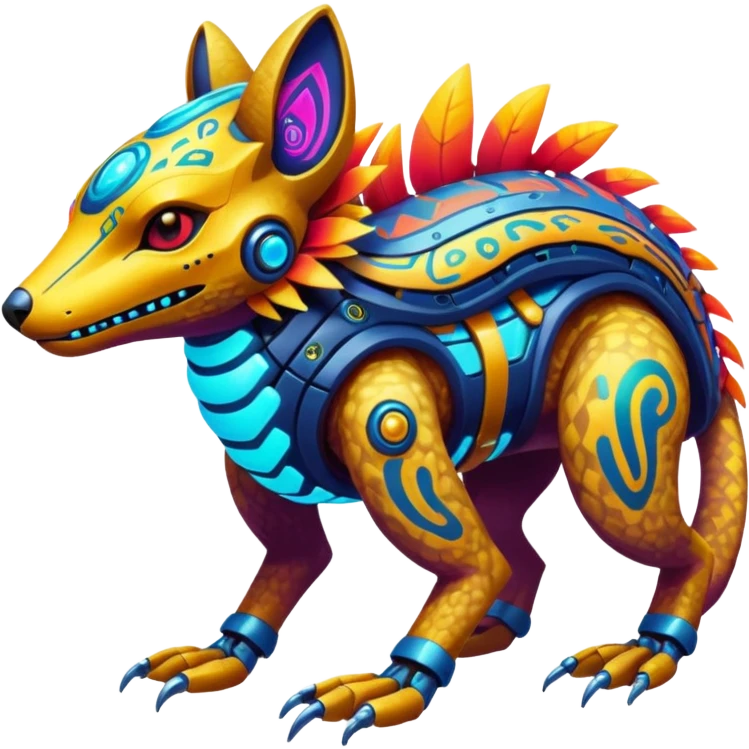  exotic tropical cyber-Protogen-Fakémon-Vernid-creature emoji