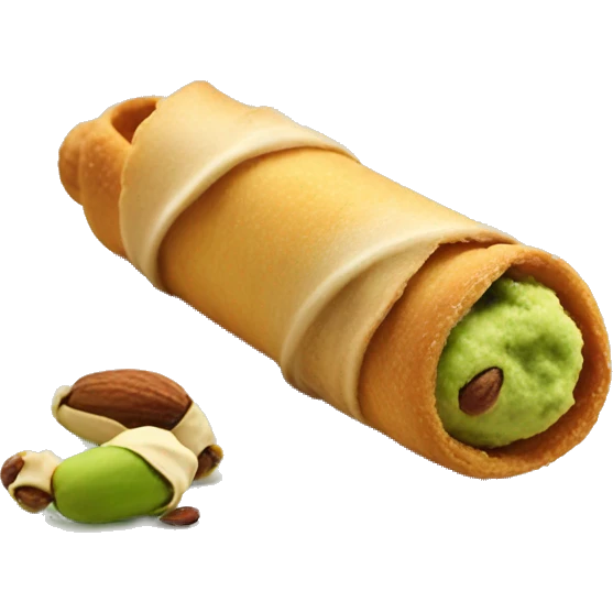 A pistachio cannoli  emoji