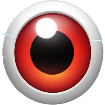 red eyes with laser beam out  emoji