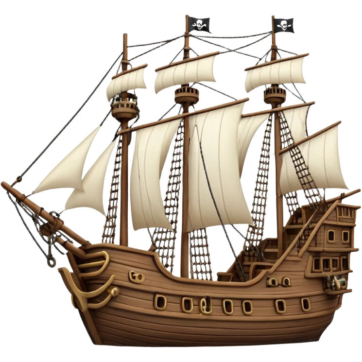 white pirate ships emoji