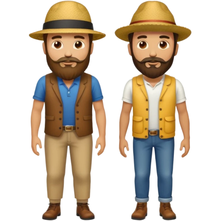 two mans walking full body emoji