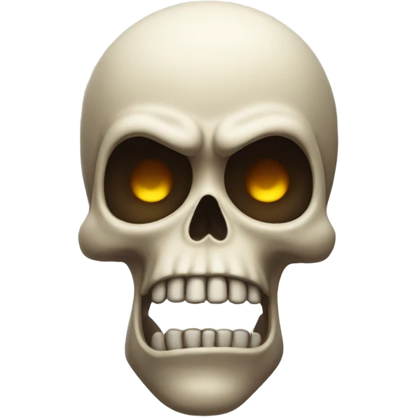 Skull shocked emoji