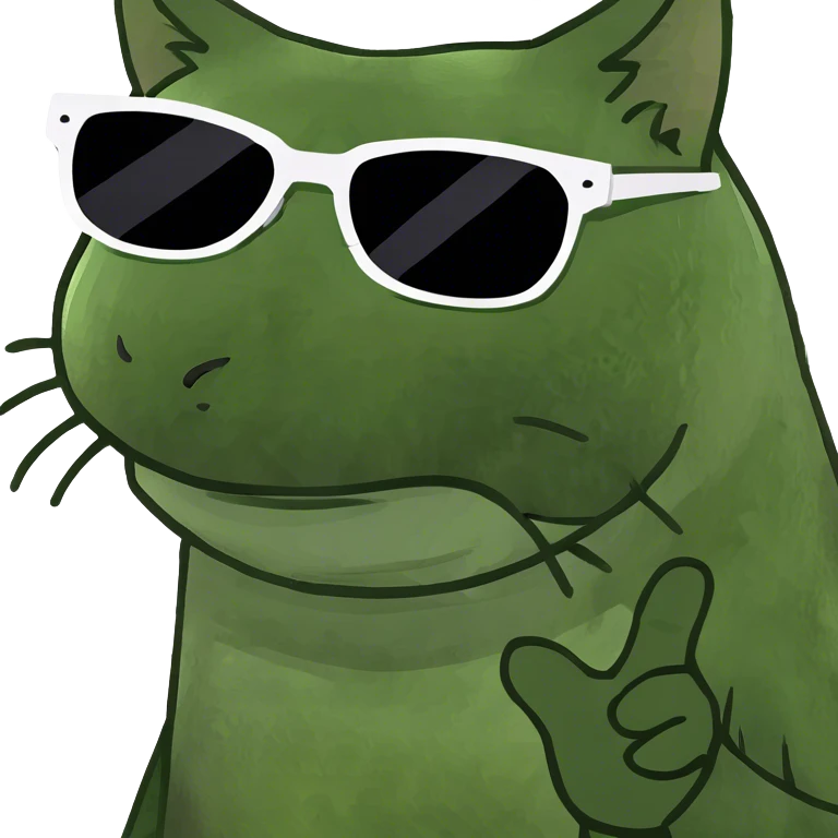 Cat with sunglasses emoji