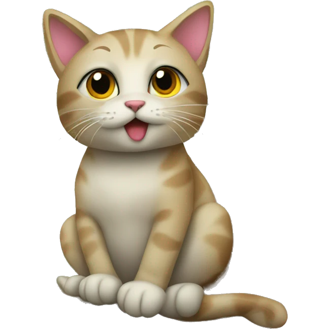cat sitting on a tree emoji