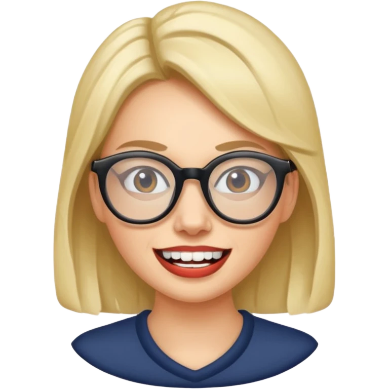 못생긴 여자 덧니도 있음 안경씀 emoji