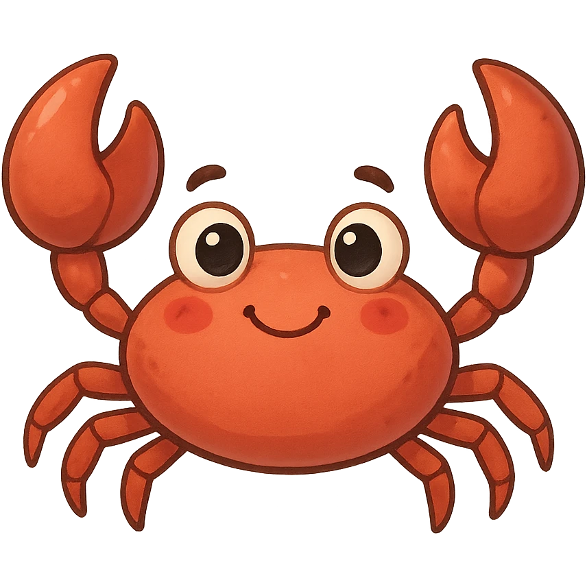 cute young crab, variation 4 emoji