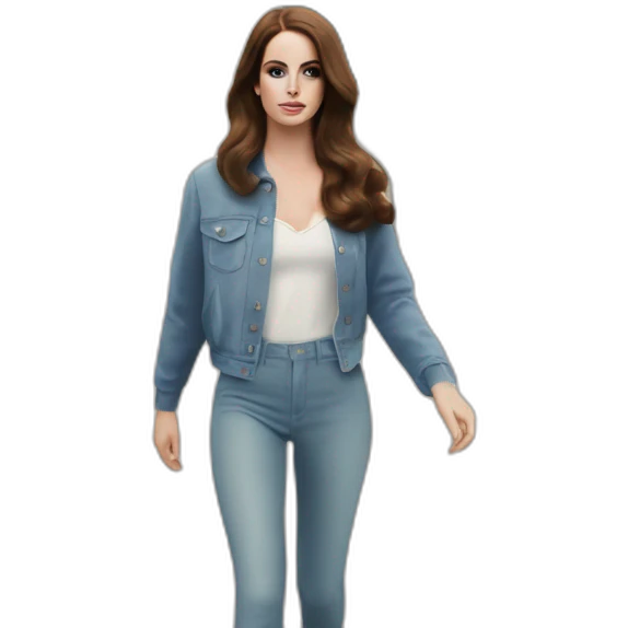 lana del rey walking through a bridge emoji