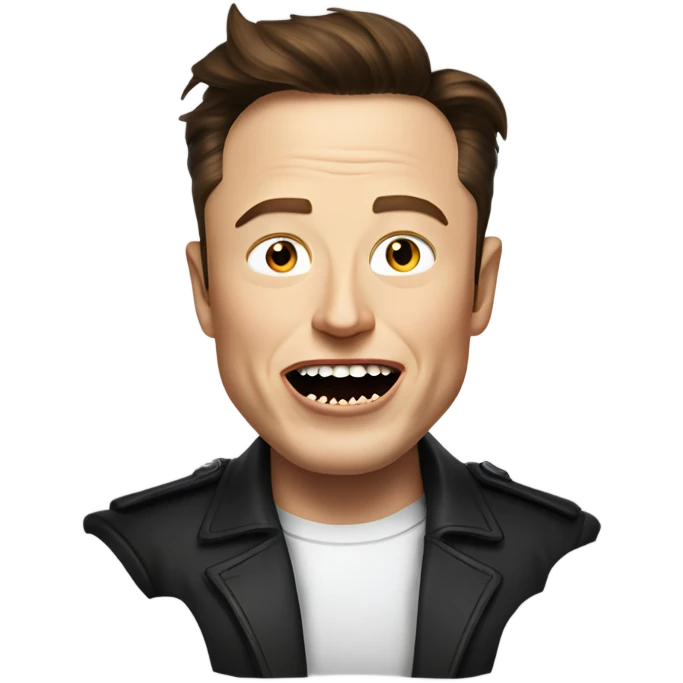 Elon musk with fangs emoji
