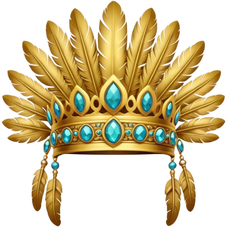 native crown with feathers emoji