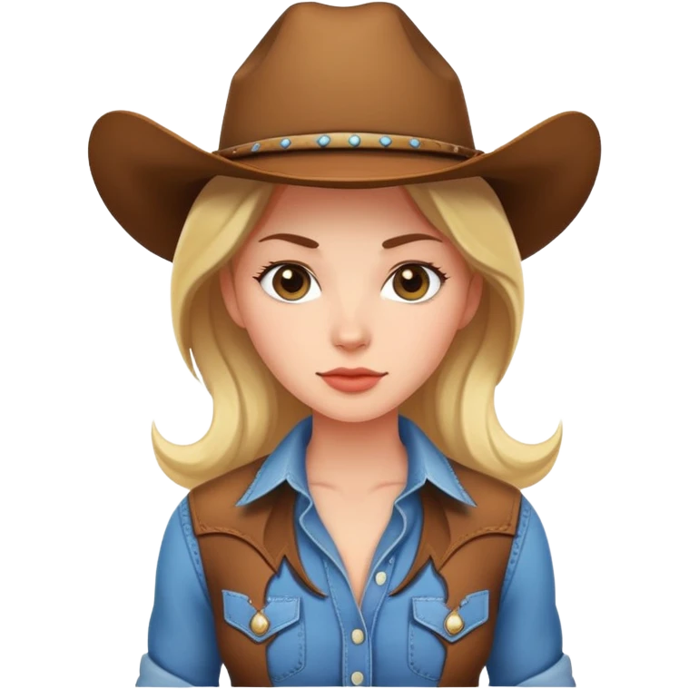 Cute cowgirl with unbuttoned shirt  emoji