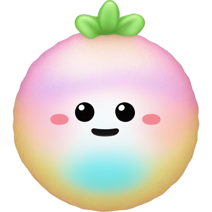 Kawaii colorful pastel glitter squishmallow   emoji